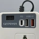 Автомобильный инвертор 12V-220V (Розетка AC + 2xUSB + Type-C + Гнездо 12V) с LED-дисплеем - изображение 2