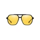 Очки солнцезащитные авиатор Aviator черные с желтыми линзами - изображение 6