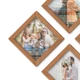 Набор квадратных фоторамок The Frame Depot на стену, 7 шт, в светло-коричневом цвете, современный геометрический коллаж для фото, артов и постеров (diamond_set) - изображение 3