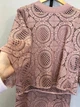 Жіночий костюм макраме з кофтою та спідницею на резинці TELL MKTL5274/1407 - 42, Пудровий - зображення 5