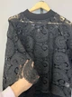 Женский костюм макраме с кофтой и юбкой на резинке TELL MKTL5274/1407 - 48, Чорний - изображение 4