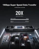 Док-станция DOCKASE Smart 10-in-1 USB-C Hub - Dual HDMI (Explorer Edition), Single 4K144Hz, PD 3.0 100W, Gigabit Ethernet, USB 3.2/USB 2.0, UHS-II SD/TF Card Reader, USB C Dock (2-го Глянцево-серебристый - изображение 7