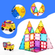Магнитный конструктор Picasso Tiles The Building Blocks With Car 61 деталь (28244) (817338022402) - изображение 4