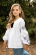 Вишиванка для дівчинки Trend Коники 146 Білий (SOLDKONY) - изображение 1