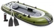 Лодка трехместная надувная до 360 кг, 295х137х43 см, с веслами и насосом, Intex Seahawk 3, зеленый - изображение 1