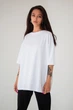 Футболка жіноча біла оверсайз WIDE 3XL - изображение 1