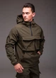 Анорак чоловічий з капюшоном на флісі Softshell хакі L 3749764s3 - изображение 6