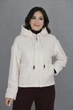 Женская куртка кашемир + плащевка молочная 2XL EVINNOS 6156-А - изображение 1