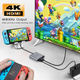Портативная док-станция Onshida 3в1 USB-C HDMI адаптер 4K 100W для Nintendo Switch MacBook серый - изображение 2