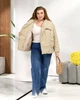 Жіноча демісезонна куртка на кнопках Uaclothes 50-52 Бежевий (like36583-170091358) - изображение 2