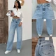 Жіночі джинси широкого крою з високою посадкою Top Secret Denim S (42) Джинс - изображение 3