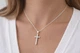 Серебряная цепочка 42 см проба 925 с крестиком 7689 - изображение 2