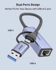 Адаптер сетевой BENFEI 000317 USB-C/USB-A на RJ45 Gigabit Ethernet, без драйверов - изображение 5
