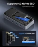 USB-C концентратор з корпусом для M.2 NVMe SSD 10 Гбіт/с ORICO - зображення 3