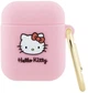 Etui Hello Kitty Silicone 3D Kitty Head do Apple AirPods 1/2 Pink (3666339189679) - obraz 1