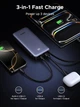 Повербанк UGREEN 20000mAh 45W з вбудованим кабелем USB-C, швидка зарядка PD 3.0, PPS, 2C1A - зображення 5