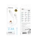 Кабель BOROFONE BX115 Lotto silicone charging data cable USB to iPhone силіконове обплетення білий - зображення 2