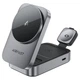 Бездротовий зарядний пристрій 3-в-1 Acefast E22 MagSafe 15W для iPhone / Apple Watch / AirPods. Gray - зображення 1