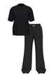 Фланелевая пижама Victoria's Secret Flannel Short-Sleeve Long Tee-Jama Set black размер M - изображение 4