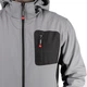 Куртка SOFTSHELL светло-серо/черная, с капюшоном, трехслойная, стрейч 300 GSM 100D, водо-/ветрозащита, 96% полиэстер / 4% эластан, 3 кармана, L INTERTOOL SP-3123 - изображение 2