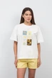 Футболка FAMO FUT-1291 Молочний + жовтий M/L M/L (FUT-1291) - изображение 1