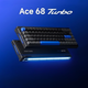 Клавіатура ігрова MCHOSE Ace 68 Turbo магнітна дротова Mount Tai Magnetic Switch GT, Cyber Black - зображення 4