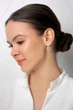 Серьги из белого золота Halo Light (з40077) - изображение 4