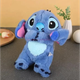 Детская мягкая интерактивная плюшевая игрушка дышащий Стич Stich с подсветкой музыкой и эффектом дыхания, светящаяся, колыбельная цвет синий - изображение 5