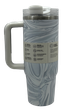 Термос термокружка Stanley Quencher H2.0 Tumbler из нержавеющей стали Gray Marble 0,88 л KT7002011 - изображение 5