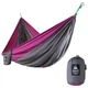 Гамак GreenCamp "VOYAGE", 300*200см, парашютный шелк, серый/вишневый. (GC-GK6) - изображение 2
