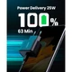 Мережевий зарядний пристрій Ugreen CD250 USB-C 25W PD Charger + Cable USB-C to USB-C 2m Black (50581) [99279] - зображення 2