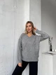 Удлиненный свитер из мягкого трикотажа Оne size 42-48 Серый (4965) - изображение 3