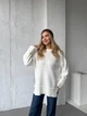 Подовжений светр із м'якого трикотажу Оne size 42-48 Білий (4598) - зображення 2