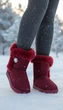 Угги женские Fashion С738 зимние бордовые 36 23 см - изображение 11