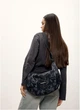 Женская тканевая сумка Хобо SAMBAG Черный с принтом Blossom (5164050528) - изображение 4