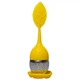 Ситечко для заварювання чаю Tea Strainer "Листочок з підставкою", силіконове, жовте - зображення 1