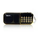 Радіоприймач BKK B837 USB MP3 червоний з золотистим - зображення 2