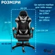Кресло игровое GAMING CHAIR G-001 с подставкой для ног, цвет черный/серый - изображение 10
