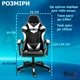 Крісло ігрове GAMING CHAIR G-001 колір чорний/білий - зображення 10