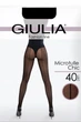 Колготки матовые с эффектом тюля и швом Giulia Microtulle Chic 40 3 Черные - изображение 1