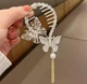 Декоративный гребень для волос с бабочками и подвеской - изображение 3