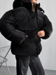 Оверсайз куртка пуховик цвет черный (клеточка) размер L/XL RAPID_RD413 - изображение 5