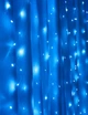 Гірлянда-завіса штора 6х3м 600 LED лампочок USB з пультом для прикрас вікон, спальні, тераси, синя - зображення 4