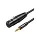 Кабель мультимедийный 3.5mm M to XLR F 1.0m AV182 black Ugreen - изображение 1