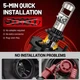 Комплект 2шт! Світлодіодні mini LED (лід) лампа Н4 лінзи 80W 12-24V 15000LM лампа з лінзою в штатне місце - зображення 4