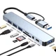 Переходник USB-хаб 8в1 WALKER WHUB-53 с разъемом USB/Type-C Grey - изображение 3