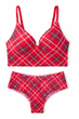 Комплект білизни Pink Victoria’s Secret Top Push-up Червоний S - изображение 1