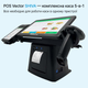 Комплексная касса 5-в-1 SHIVA POS Android 13 для магазина и торговли. POS-терминал + принтер чеков + сканер штрихкодов + держатель для сканера и платежного терминала (SHIVA-A13) - изображение 2