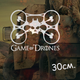 Вінілова наклейка для пілотів дронів «Game of Drones», дрон-череп, 30 см. - зображення 2