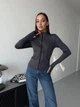 Жіноча кофта на блискавці з коміром стійкою Uaclothes 44 Графітовий (like36600-170271365) - зображення 2